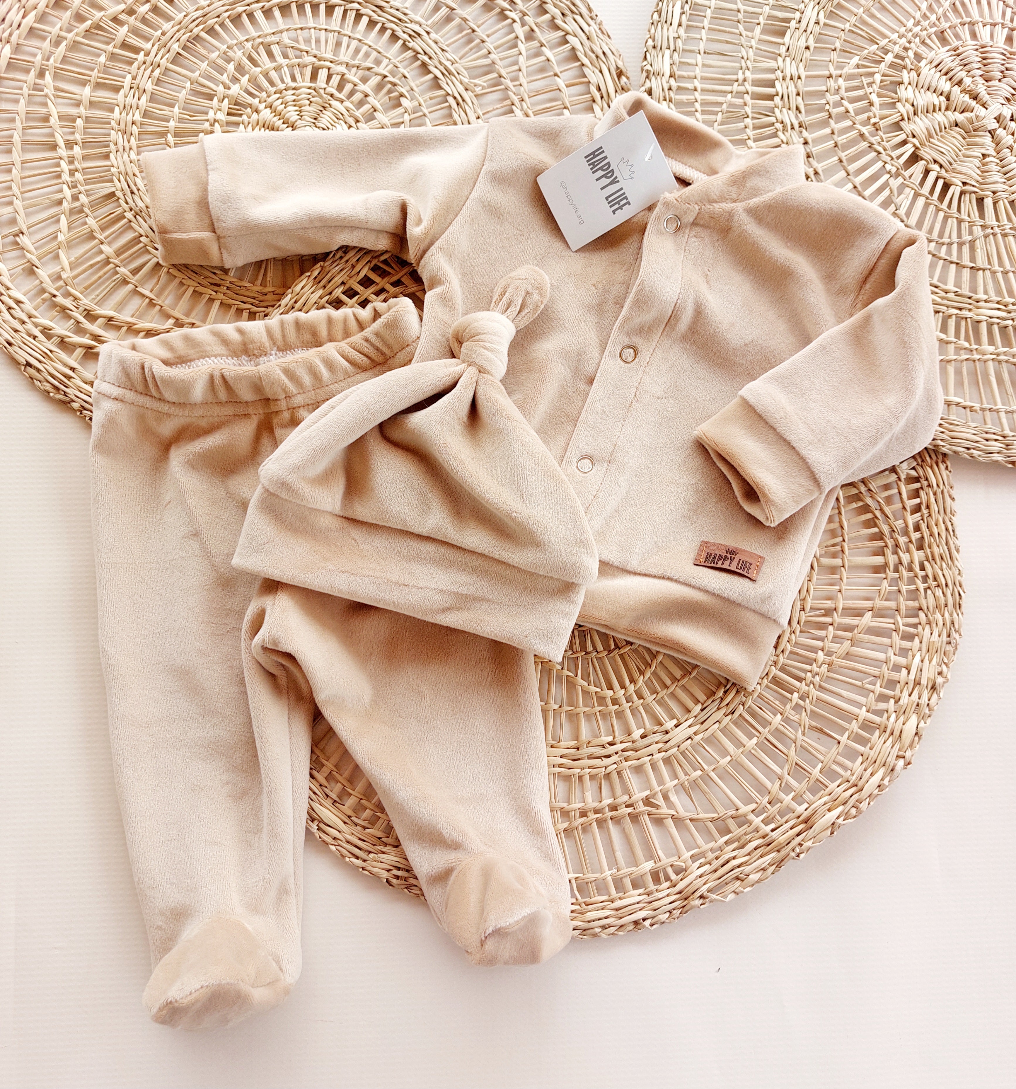 KIT RN Andy Plush - Beige - Auremi ropa infantil