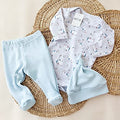 KIT RN Combinado Gale Pima - Celeste osos polar y pingüinos - Auremi ropa infantil